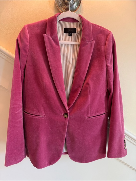 J. Crew Jackets & Blazers - J. Crew Rose Pink Velvet Blazer